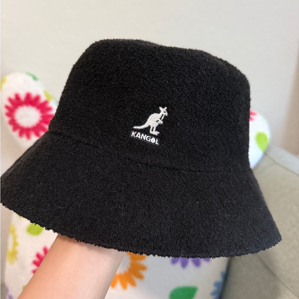 Kangol Black and Red Bermuda Bucket Hat